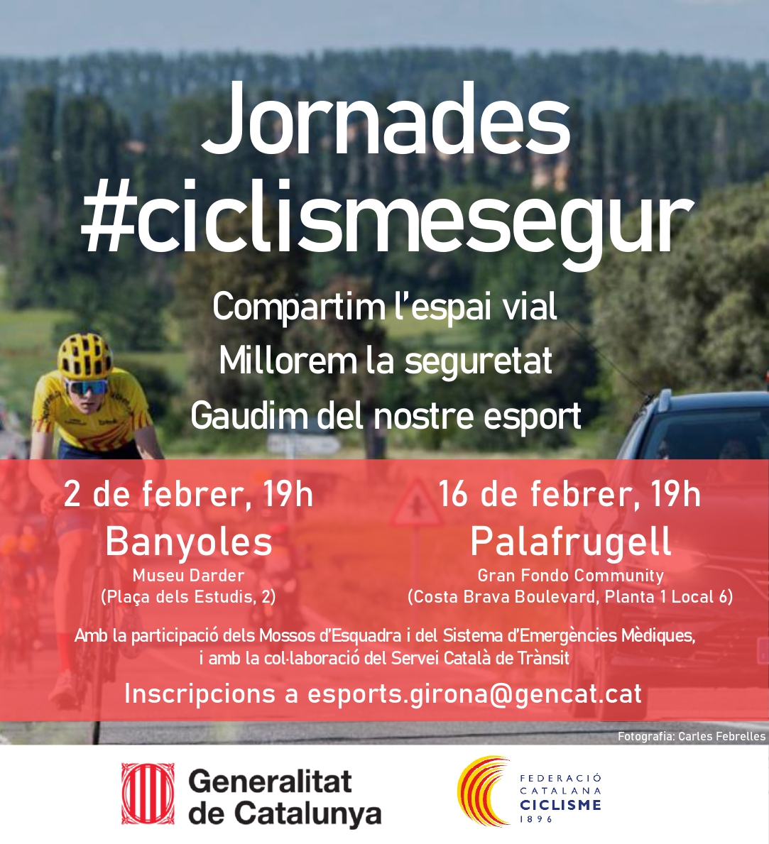 La Generalitat i la FCC impulsen les Jornades #ciclismesegur per promoure  la seguretat a la carretera | Federació Catalana de Ciclisme