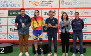 Clàudia Grau, amb el mallot de Campiona d'Espanya de CRI | Foto: RFEC