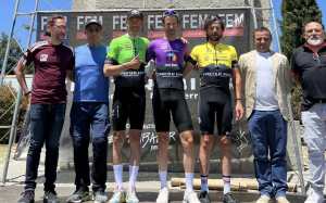 Guanyadors dels mallots distintius de la I Volta Ciclista Màster a Montserrat