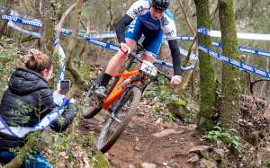 Adrián Cuéllar, guanyador absolut i sub 23 de l'Open Girona BTT d'Amer. Foto: @ciclismeguixolenc