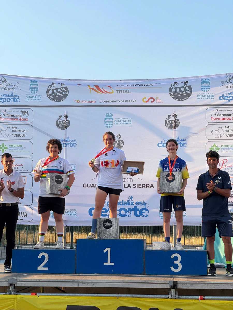 Podi de la categoria elit femenina al Campionat d'Espanya de Trial | Foto: RFEC