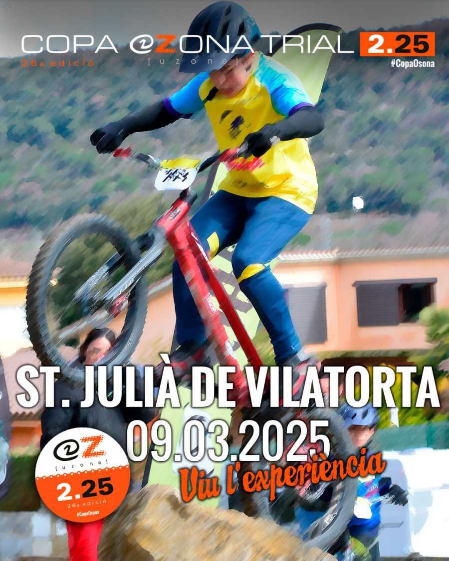 Cartell de la prova Copa Osona de Trial a Sant Julià de Vilatorta